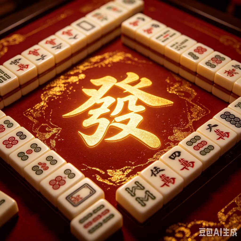 mahjong set with dice and chips